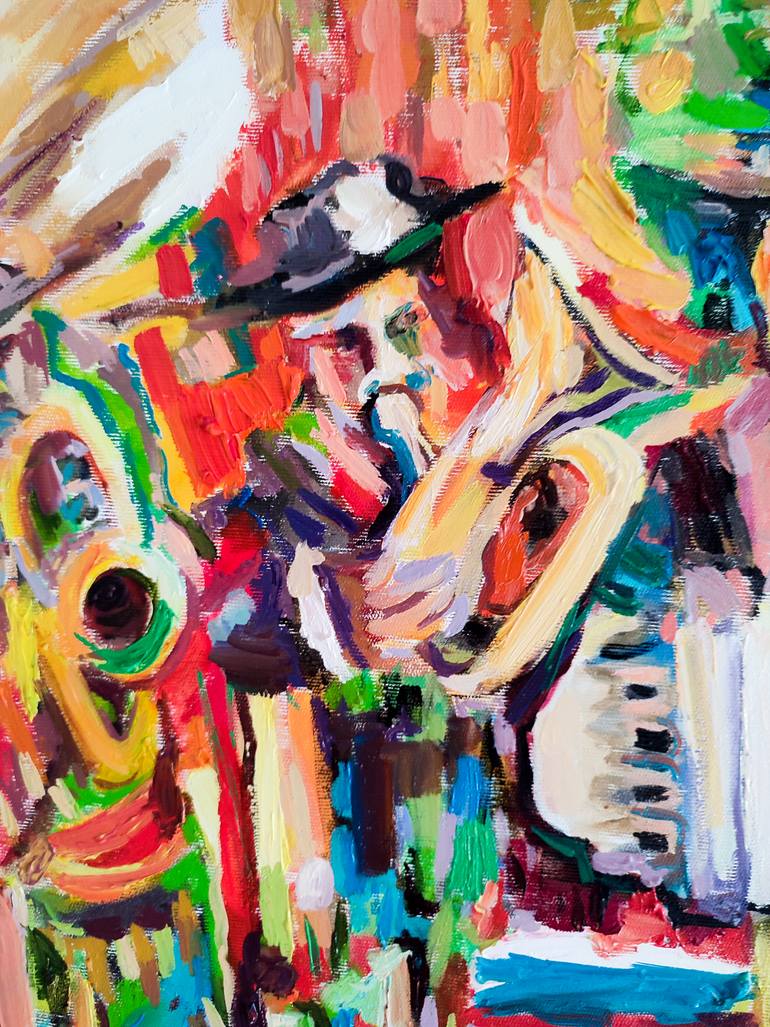 Original Expressionism Music Painting by Göknil Gümüş Sungurtekin