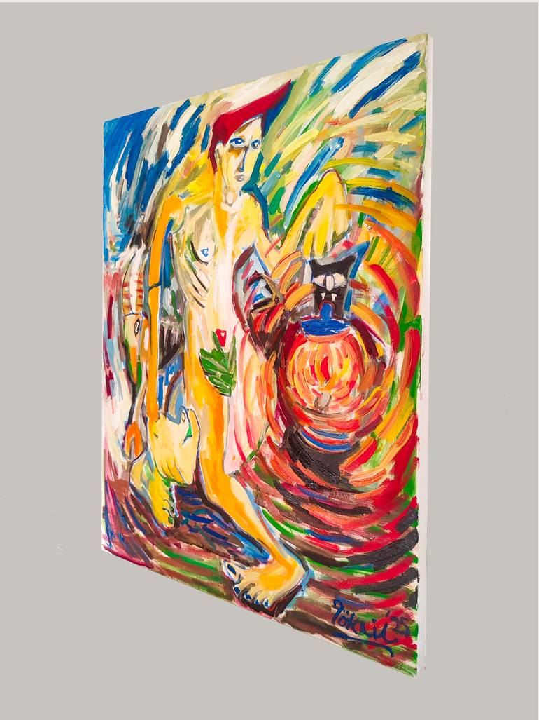 Original Abstract Expressionism Light Painting by Göknil Gümüş Sungurtekin