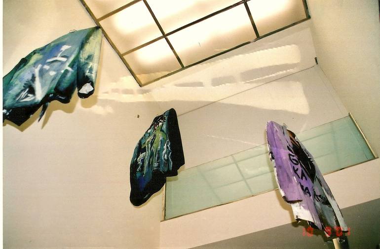 Original Abstract Expressionism Cities Installation by Goknil Gumus Sungurtekin