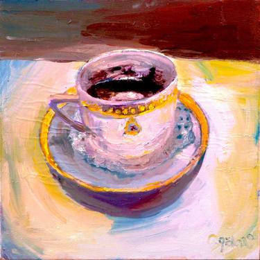 Original Abstract Expressionism Food & Drink Paintings by Göknil Gümüş Sungurtekin