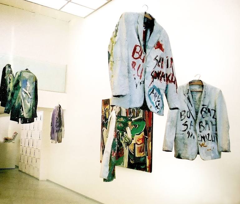 Original Abstract Expressionism Cities Installation by Göknil Gümüş Sungurtekin