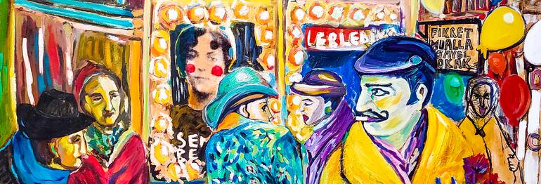 Original Expressionism Cities Painting by Göknil Gümüş Sungurtekin