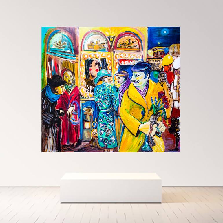 Original Expressionism Cities Painting by Göknil Gümüş Sungurtekin