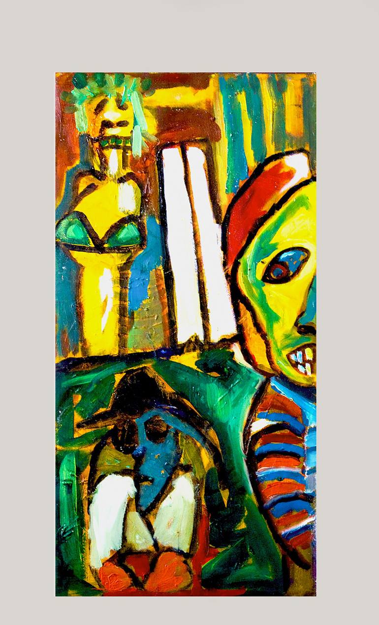 Original Expressionism People Painting by Göknil Gümüş Sungurtekin