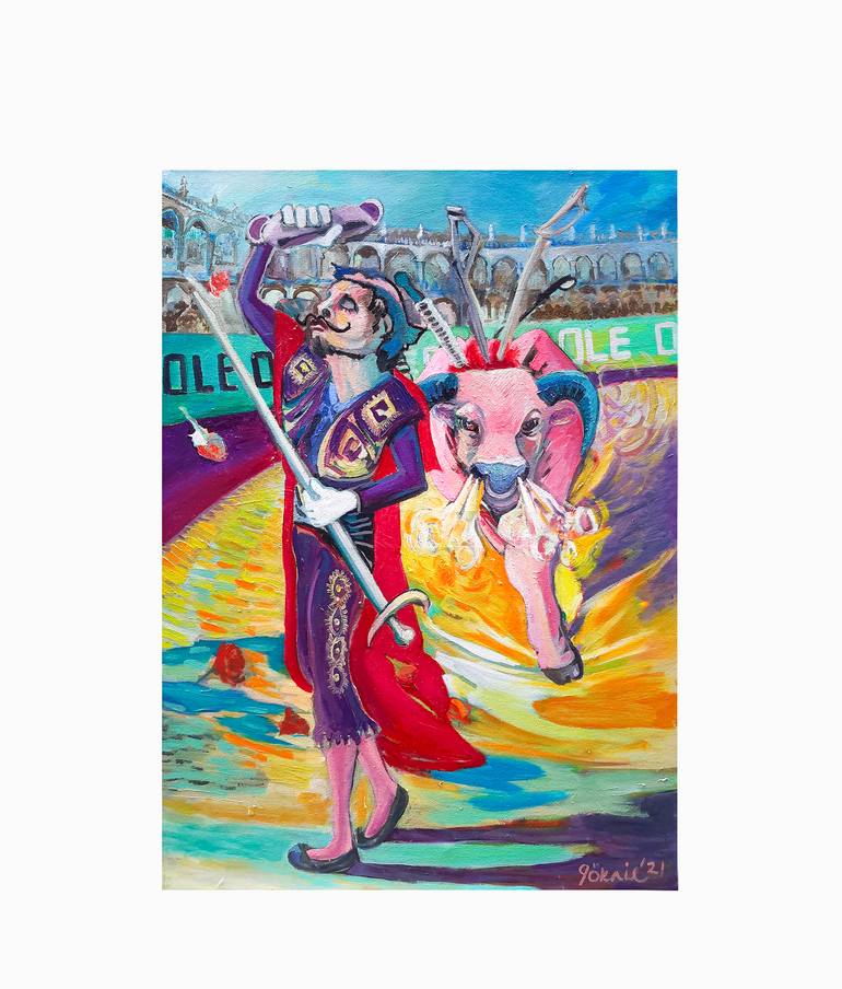 Original Conceptual Pop Culture/Celebrity Painting by Göknil Gümüş Sungurtekin