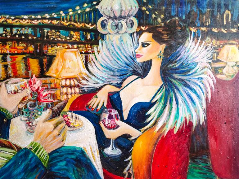 Original Conceptual Love Painting by Göknil Gümüş Sungurtekin