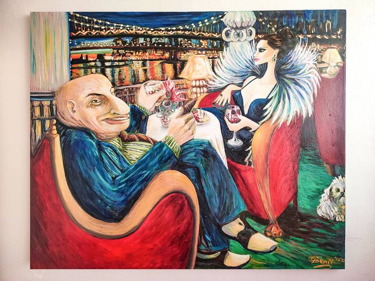 Original Conceptual Love Painting by Göknil Gümüş Sungurtekin
