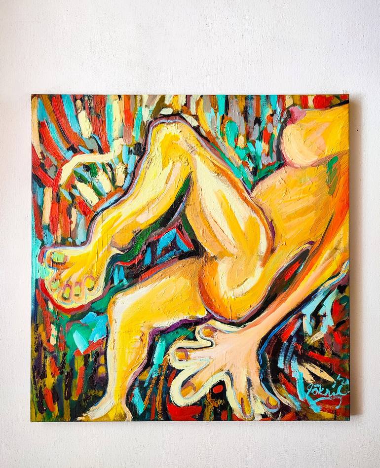 Original Conceptual Nude Painting by Göknil Gümüş Sungurtekin