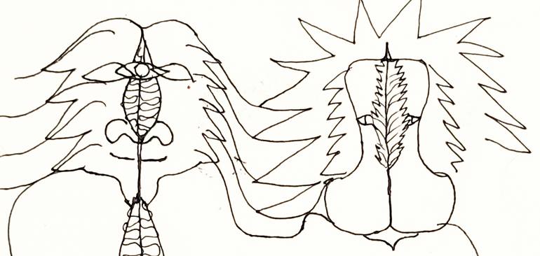 Original Conceptual Time Drawing by Göknil Gümüş Sungurtekin