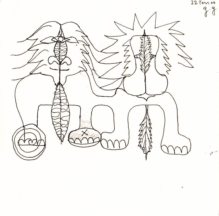 Original Conceptual Time Drawing by Göknil Gümüş Sungurtekin