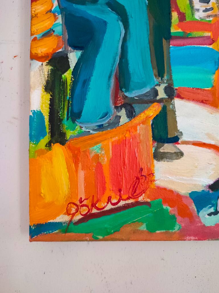 Original Expressionism Pop Culture/Celebrity Painting by Göknil Gümüş Sungurtekin