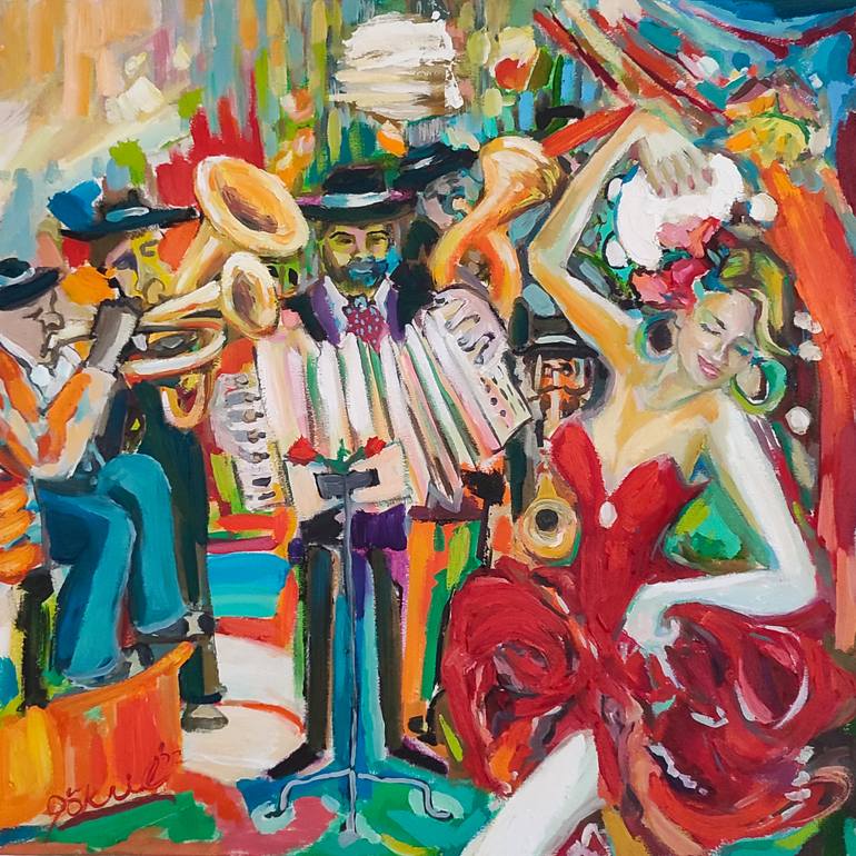 Original Expressionism Pop Culture/Celebrity Painting by Göknil Gümüş Sungurtekin