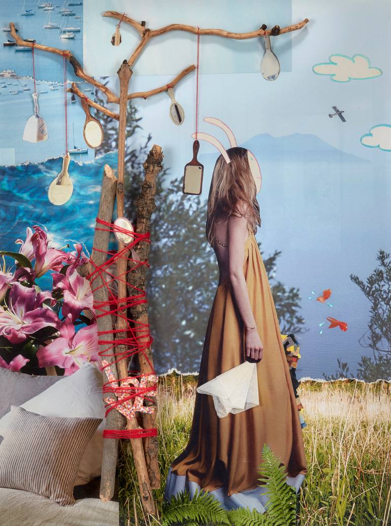 Original Figurative Women Collage by Irmina Konefal