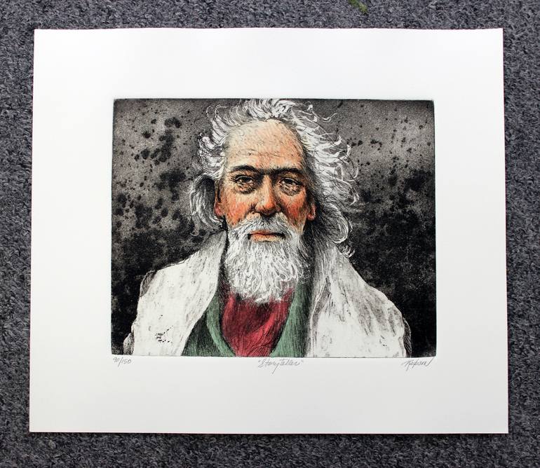 Original Figurative Men Printmaking by DALE RAYBURN