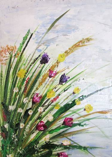 Print of Abstract Expressionism Floral Paintings by Patricia Findlay