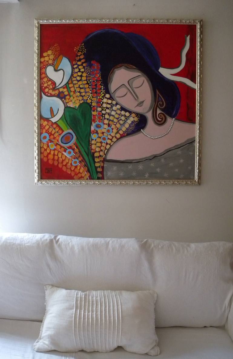 Original Expressionism Women Painting by Virginia Di Saverio