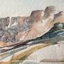 Detail of hill in forground and mountain