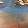 Reflection of the water in watercolor wash