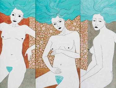 Original Abstract Women Paintings by Salomeya Bauer