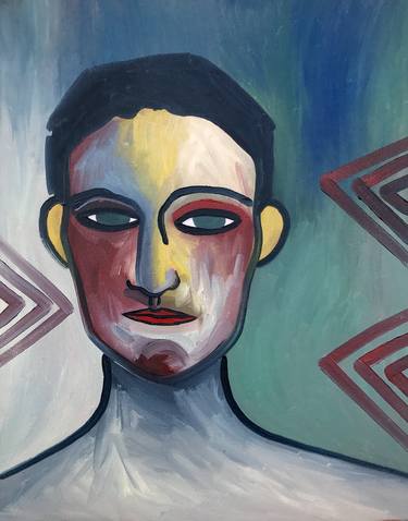 Original Abstract Portrait Paintings by Salomeya Bauer