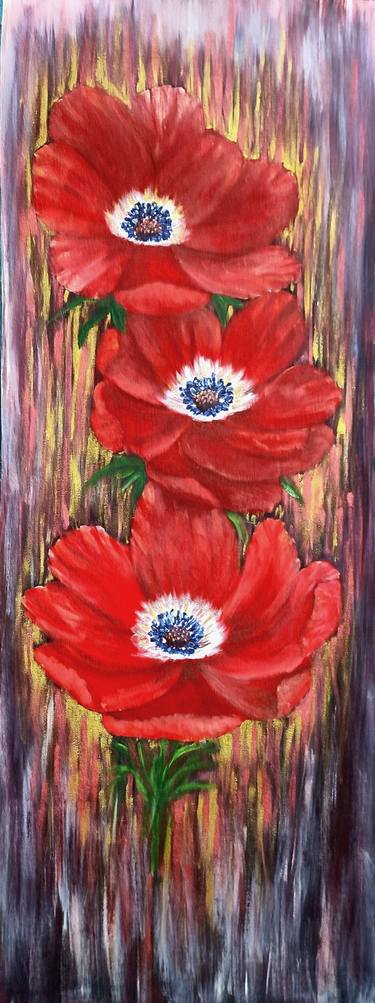 Print of Abstract Floral Paintings by Smita Srivastav
