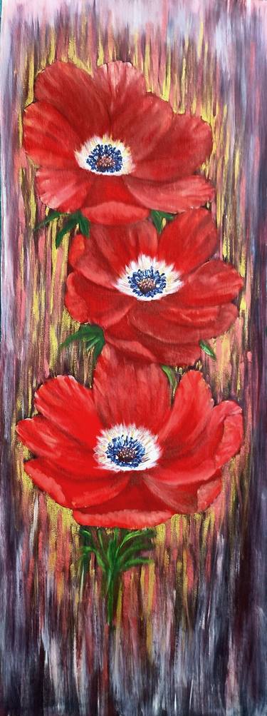 Original Abstract Floral Paintings by Smita Srivastav