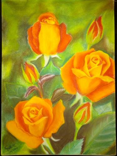Print of Floral Paintings by Smita Srivastav