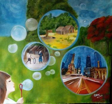 Original Conceptual Landscape Paintings by Smita Srivastav