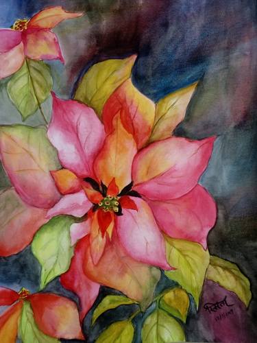 Print of Abstract Floral Paintings by Smita Srivastav