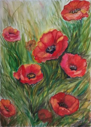 Original Fine Art Floral Paintings by Smita Srivastav