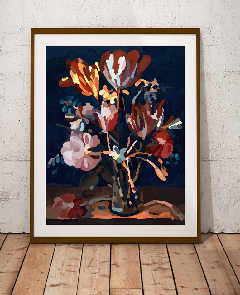 Original Fine Art Floral Digital by Artsido Art