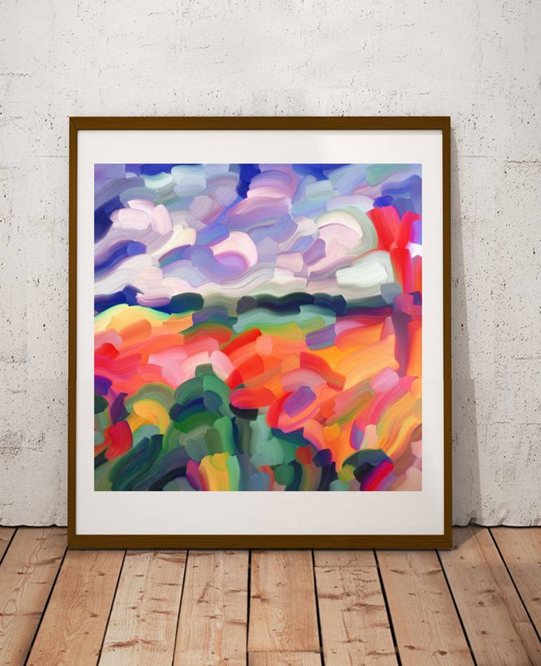 Original Abstract Landscape Digital by Artsido Art