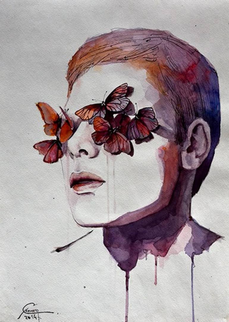 fly of look Painting by sergey slepko