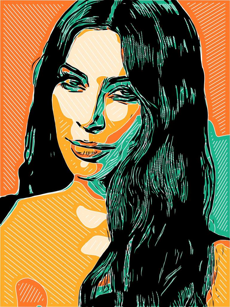 Kim Kardashian Painting by Dmitry O | Saatchi Art