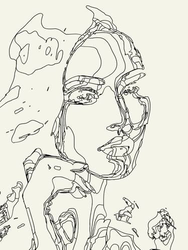 Woman Portrait Line Art #1 thumb