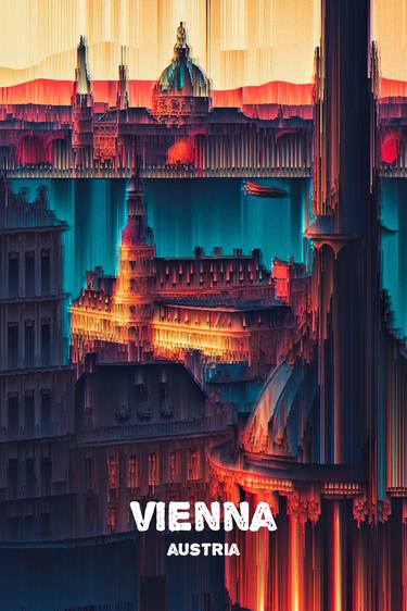 Print of Abstract Cities Digital by Dmitry O