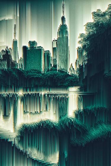 Print of Abstract Cities Digital by Dmitry O
