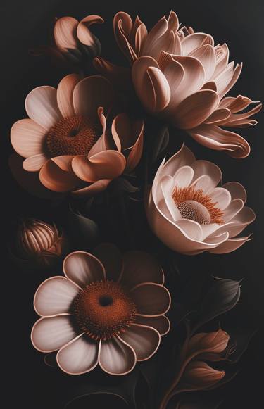 Print of Abstract Floral Digital by Dmitry O