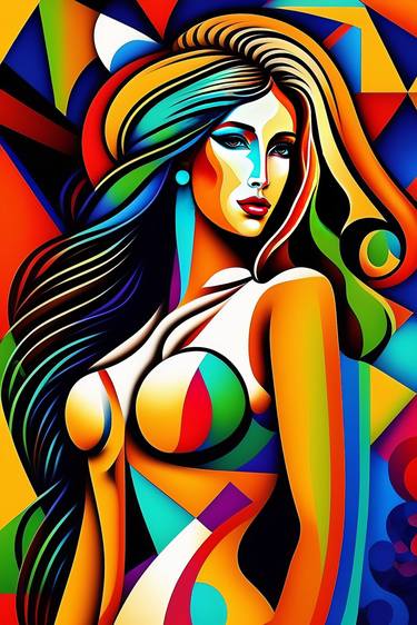 Print of Abstract Women Digital by Dmitry O