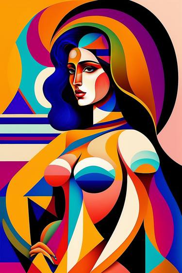 Print of Abstract Women Digital by Dmitry O