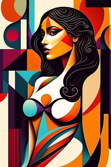 Print of Abstract Women Digital by Dmitry O