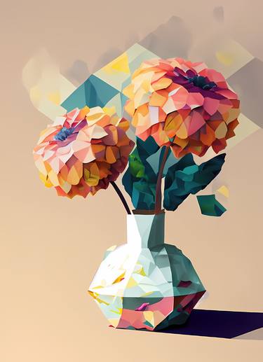 Original Abstract Floral Digital by Dmitry O