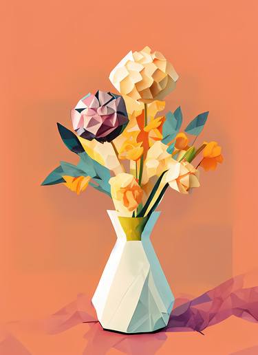 Original Abstract Floral Digital by Dmitry O