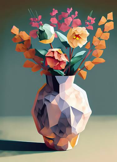 Print of Abstract Floral Digital by Dmitry O