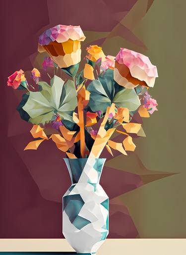 Print of Floral Digital by Dmitry O