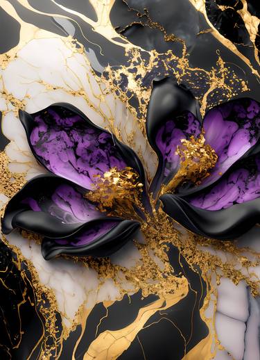 Original Abstract Floral Digital by Dmitry O