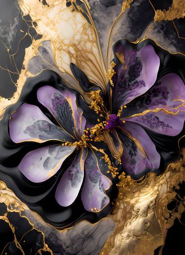 Print of Abstract Floral Digital by Dmitry O