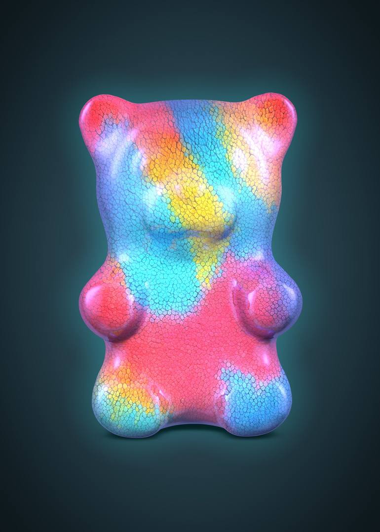 rainbow candy gummy bear Wall Tapestry