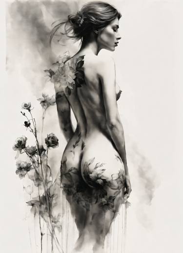 Print of Nude Digital by Dmitry O