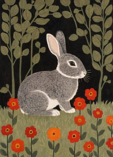 Floral Bunny Painting No.4 thumb